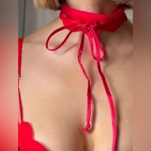 NWT HAH All Choked Up Black Lace Choker Y2K Goth Dark Romantic Whimsigoth LARGE - Picture 4 of 7